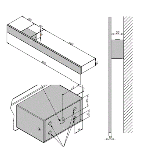 Электрический полотенцесушитель Broner Scompartimento SM.007.060.0000.S 60 см с кнопкой сатин